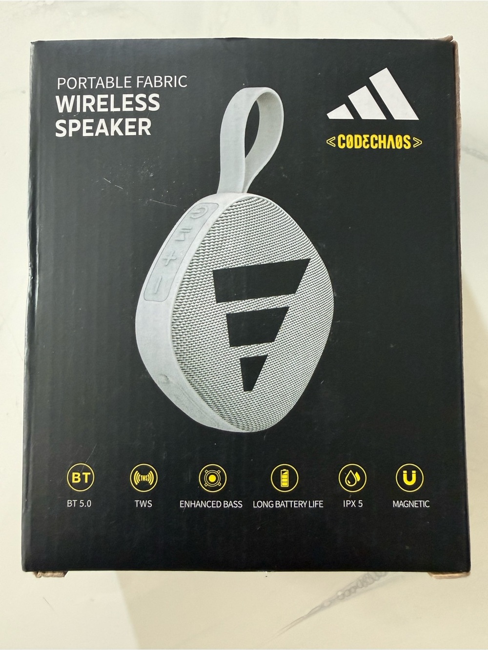 Adidas CODECHAOS Portable Wireless Speaker - Light Gray - Picture 3 of 5